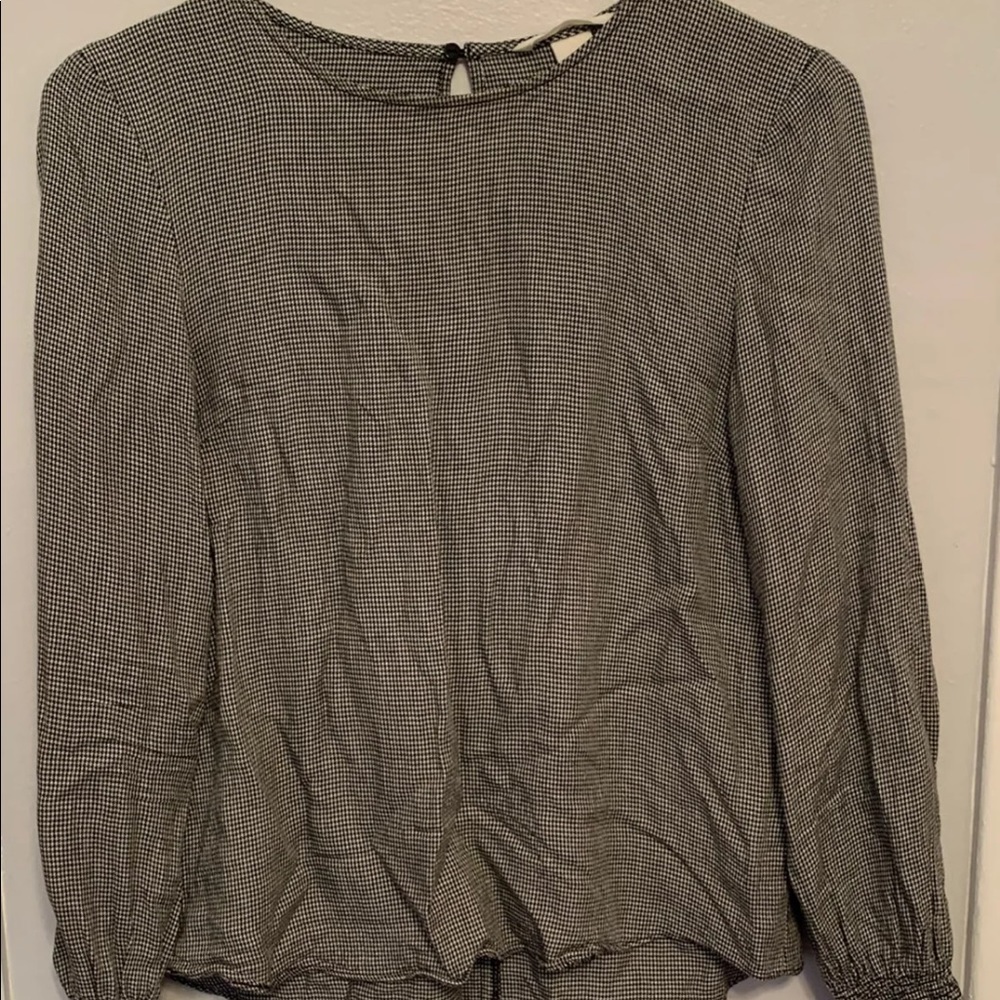 H&M Houndstooth Blouse